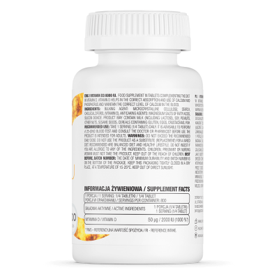 OstroVit Vitamin D3 8000 IU 200 tabs